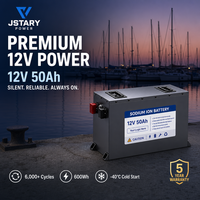 Batterie au sodium-ion rechargeable 12V 50Ah, longue durée de vie, pour système d'alimentation de bateau, camping-car, caravane
