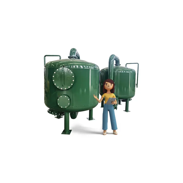 IEPP wastewater purification equipment sand tank active carbon water filtering charcoal filter clearifier for sewage treatment