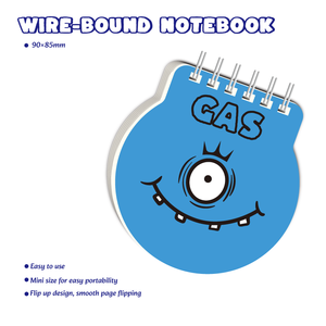 Блокнот Strange Us Monster в твердом переплете с металлическим кольцом, размером с ладонь (90x85 мм), с карманом, высококачественная бумага, 70 листов - Product Image 1