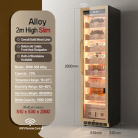 Humidor à cigares intelligent à température et humidité contrôlées - Étagères en cèdre espagnol de qualité supérieure et armoire à cigares électronique intelligente