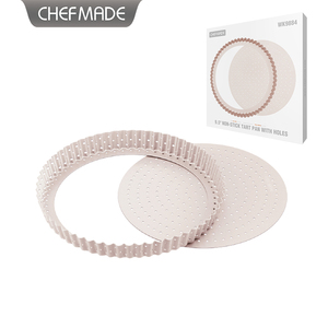 CHEFMADE WK9884 Bakeware in acciaio al carbonio perforato fondo rimovibile 9.5 "padella antiaderente per <span class=keywords><strong>crostata</strong></span> con fori - Product Image 5