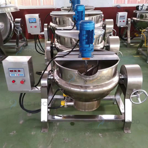 Máquina de hervidor de agua con camisa de vapor de gran capacidad con emulsionante y sistema de agitación para la producción de alimentos - Product Image 4