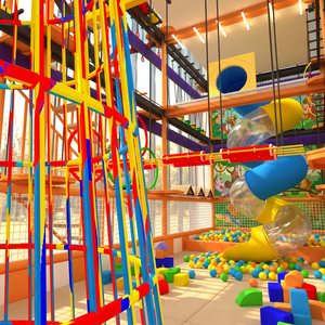 Parc d'aventure intérieur Aoleao Custom Little Warrior avec solutions d'escalade et de glisse multi-niveaux certifiées CE TUV - Product Image 3