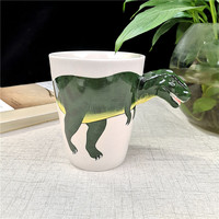 Mug à café en céramique avec poignée en forme de dinosaure et de crabe 3D - Tasse à motif animal peinte à la main, cadeau original pour les enfants, les amateurs de dinosaures