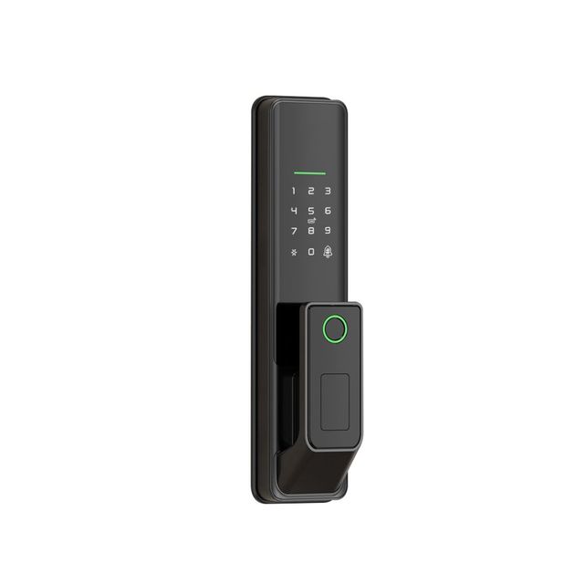 JIXIN High Quality Zinc Alloy Smart Home Fingerprint Lock Tuya App/Wi-Fi/ Grade Security Password Doorbell for Wood