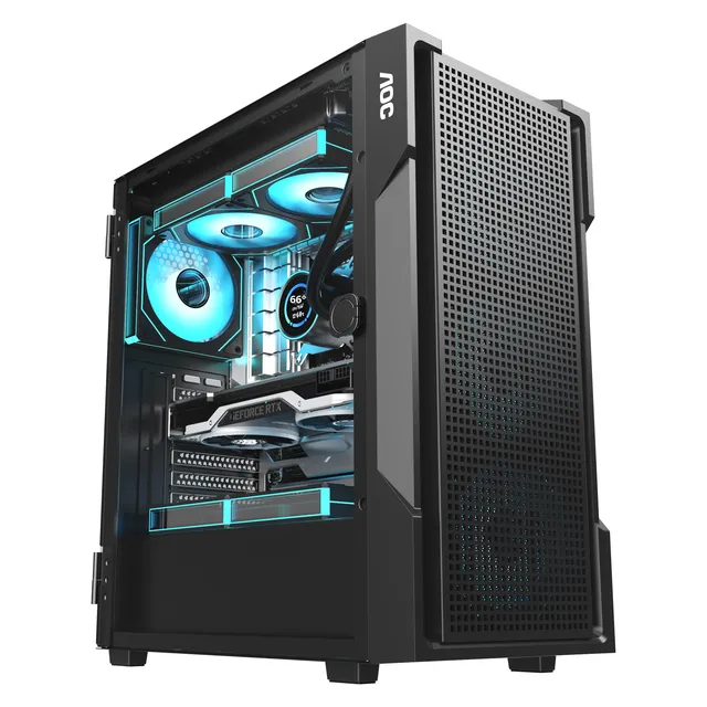 AOC CG397 Full Tower Acrylic Case Side Panel Window Gaming Office Desktop Computer ATX Supports 240 Water Cooling MATX