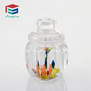 unbreakable large acrylic square containers round 340ml plastic container for liquid storage with high quality