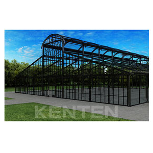 KENTEN, structure de serre de mariage en verre, bâtiment de réception de mariage <span class=keywords><strong>mobile</strong></span> en aluminium noir de luxe, pour la décoration d'événements - Product Image 1