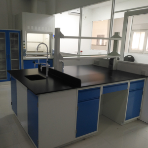 El mejor precio, mesa de laboratorio de farmacia Hexagonal móvil, fuente de alimentación ajustable Vintage para profesores, banco de laboratorio con fregadero - Product Image 1
