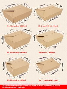 Boîte en papier kraft jetable Boîte écologique et étanche à emporter pour salade de poulet frit - Product Image 5