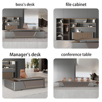 Bureau de direction moderne de luxe en bois, table de travail, designs de bureau de direction, bureau de PDG, mobilier de bureau de haute technologie