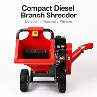 Broyeur de branches d'arbres mobile WP700, broyeur de bois diesel pour le recyclage des déchets forestiers