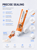 Tubo de aluminio y plástico laminado para suplementos de mascotas, con tapa abatible impresa a medida, embalaje de alta barrera, directo de fábrica.