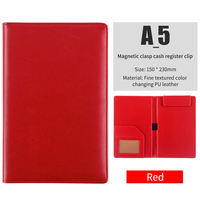 Carnet de notes en cuir de luxe A5 avec couverture personnalisée, porte-documents de bureau