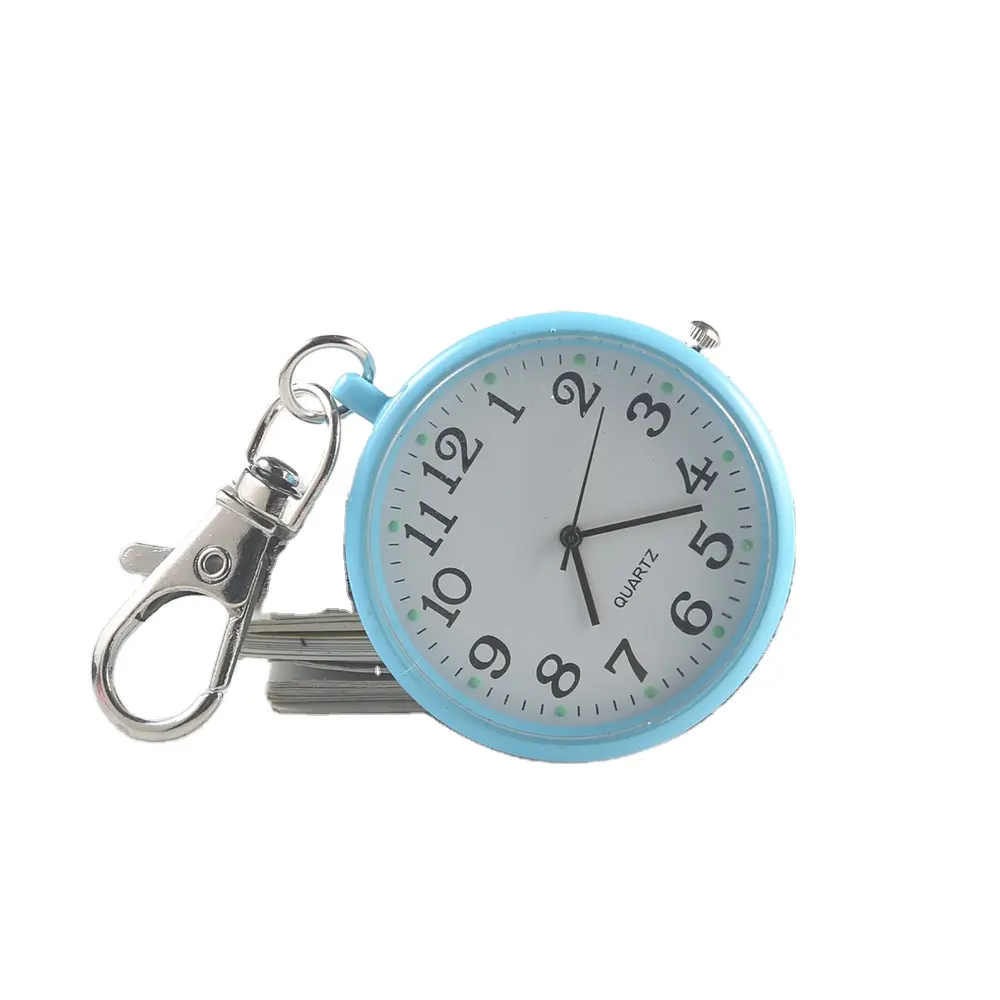 Montre de poitrine de montre de poche à quartz à la mode portable avec de grands numéros de cadran montre suspendue pour les infirmières âgées et les enfants