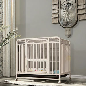 กรงสุนัขโลหะสำหรับงานหนักแบบพาณิชย์ โครงเหล็กทรงสี่เหลี่ยมผืนผ้าเคลือบผง รับน้ำหนักได้ 50 ปอนด์ สำหรับใช้งานกลางแจ้ง - Product Image 3