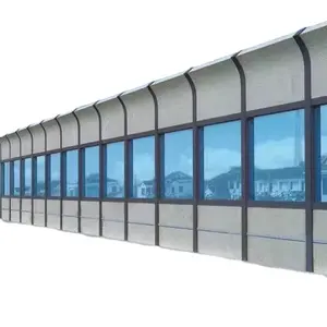 Açık demiryolu karayolu metal ses geçirmez duvar galvanizli gürültü kontrolü otoban ses geçirmez panel policarbonato kurulu