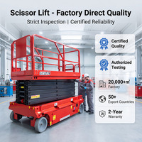 Platform Pengangkat Hidrolik Bersertifikasi CE, Scissor Lift Selfpropelled, Lift Elektronik Kecil untuk Perawatan Udara Dalam Ruangan