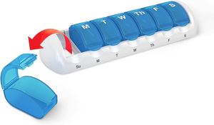 Hot Sale Weekly Pill Box Plastic PP <b>7</b> Compartment Pill Holder for Vitamins, <b>Tablets</b> & Supplements Pill Case - Product Image 3