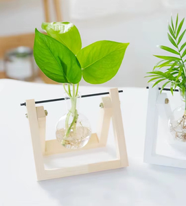 Support de présentation en bambou massif pour décoration intérieure, support de plantes en gros, support de pot de fleurs en <span class=keywords><strong>verre</strong></span> pour la décoration de la maison - Product Image 2