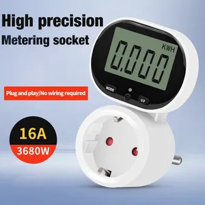 Compteur d'énergie numérique, compteur de puissance électronique, haute précision, voltmètre, analyseur de puissance, interrupteur de puissance rotatif à 45°, EU - Product Image 1