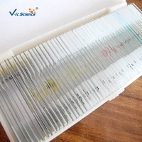 50pcs Set of Kids Learning Biology Prepared Microscope Slides for Middle School Students for Medical Science Studies