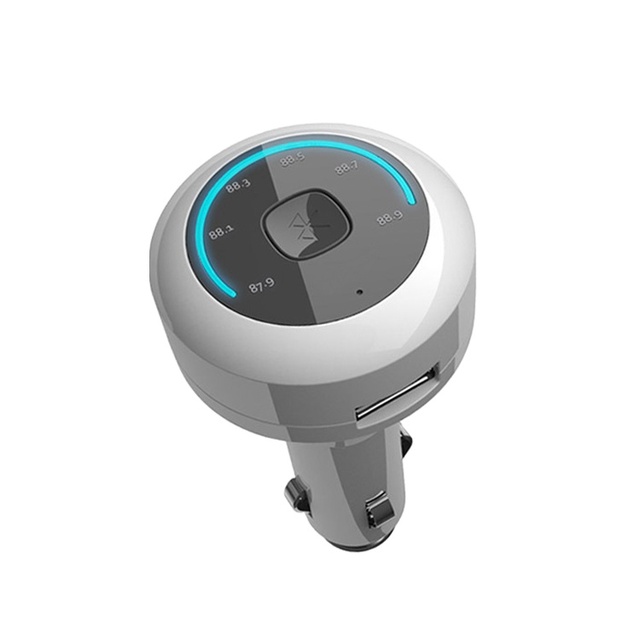Car Wireless Bluetooths Transmit FM Radio Adapter Bass Sound Music Player with Hands-free Calling and USB Ports Charger