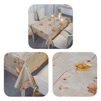 Couverture de nappe en PVC imprimée métallique personnalisée Boen en relief doré pour un usage domestique