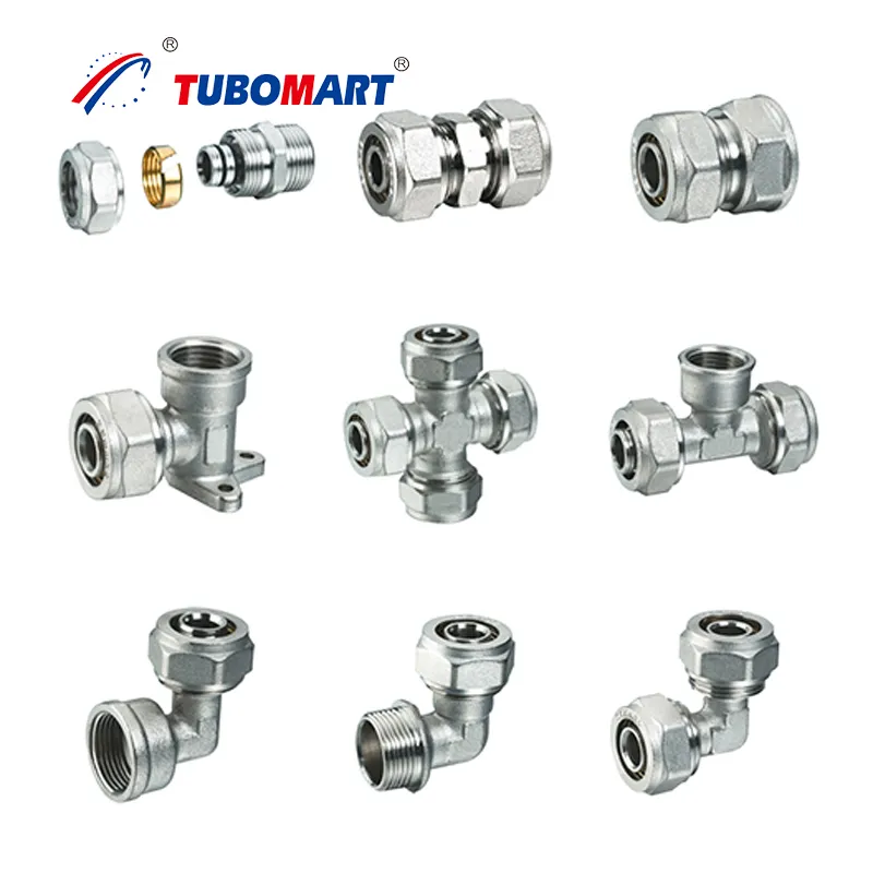 TUBOMART OEM Gas system AS4176 zugelassene 16-mm-Messinggasrohrteile für flexibles Pex al Pex-Mehrschicht-Rohrwerkzeug-Gas system