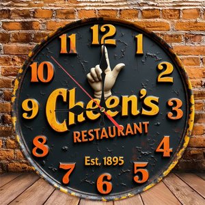 Round Wooden Wall <b>Clock</b> 25x25Cm <b>Silent</b> Movement For Bedroom Living Room Home Decor - Product Image 5