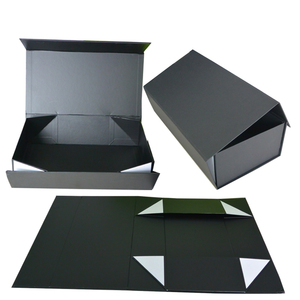 Boîte cadeau rigide réutilisable noire mate avec logo personnalisé, couvercle magnétique, emballage de luxe écologique, idéale pour les bijoux, les cadeaux VIP - Product Image 3