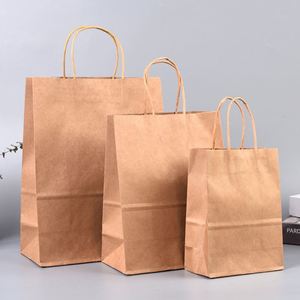 Sac en papier kraft personnalisé noir, blanc, marron pour emporter - Product Image 4