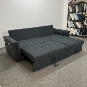 Space Saving Dual Use Corner <b>Sofa</b> <b>Bed</b> Fold <b>Pull</b> <b>Out</b> Mechanism With Under Seat Storage For Living Room Household Furniture - Product Image 3