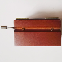 Boîte à musique en bois à manivelle en dentelle antique de 18 notes avec mouvement argenté, boîte-cadeau de musique, boîte à musique Ode to Joy