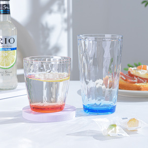 <span class=keywords><strong>Gobelet</strong></span> en <span class=keywords><strong>plastique</strong></span> PC <span class=keywords><strong>imitation</strong></span> verre cristal dégradé bicolore, couleur unie, été 2024 - Product Image 1