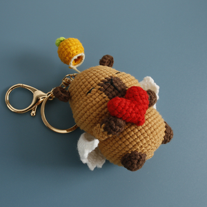 Kreativer Amigurumi Häkel-Plüsch-Schlüsselanhänger mit Anime-Design und 3D-Form für Milchtee- und Kaffeetassen-Accessoires - Product Image 3