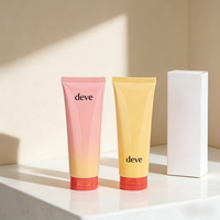 Tube de lotion corporelle en plastique rose de luxe personnalisé, nettoyant visage, shampoing, dentifrice, tubes de 50/75/100/150/200 ml
