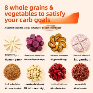 Céréales instantanées fraîches du jour, à la vapeur, en petites portions individuelles, pour <span class=keywords><strong>petit</strong></span>-déjeuner, à base de patate douce violette et de citrouille, pour les paresseux - Product Image 1