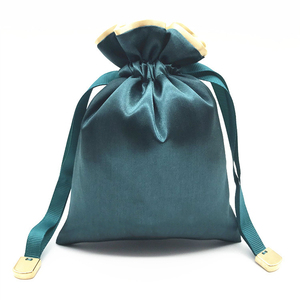 Silk Satin Large Travel <b>Makeup</b> Cosmetic Lingerie Dust Pouch Purple <b>Drawstring</b> Gift Storage Pouch - Product Image 6