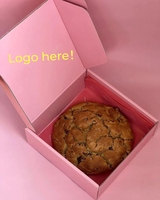 Boîte à gâteau en carton ondulé rigide rose avec insert de séparation, personnalisable avec logo, qualité alimentaire, pour emballage de pâtisserie, boulangerie, dessert