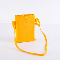 Tas Selempang Kanvas Sablon Custom  Tali Dapat Disesuaikan Portabel Ringan Mini Tote Kantong Ponsel Tas Bahu Kasual