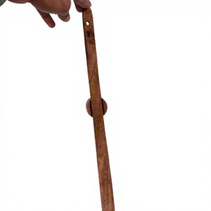 Solid <b>Wood</b> Handmade Shoehorn Long <b>Handle</b> Polished Carved Wooden Shoe Horn Freestanding Home Decor <b>WOOD</b> CRAFTS - Product Image 2