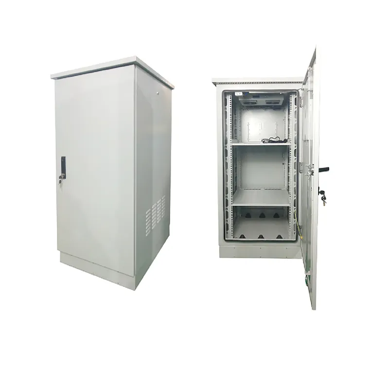 Hot sell Factory price 23' 19'' Outdoor Electric Cabinet Waterproof Telecom Rack Cabinet Ip55 IP65 cooling fans air conditioner