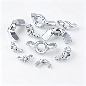 Écrou à oreilles carrées en acier au carbone de haute qualité GB62.2, écrou papillon à serrage manuel, zingué, M3-M16 - Product Image 1