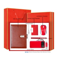 Nouvelle Offre : Ensemble Cadeau Personnalisé avec Logo – Carnet A5 Uni, Clé USB, Stylo, Batterie Externe, Marque-page, Porte-Cartes de Visite et Souris – Prix Réduit