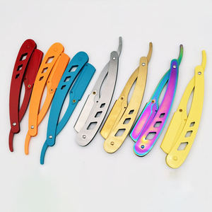 <span class=keywords><strong>Rasoir</strong></span> manuel en acier inoxydable spécial BarberShop, <span class=keywords><strong>rasoir</strong></span> à barbe et à <span class=keywords><strong>tête</strong></span> <span class=keywords><strong>chauve</strong></span> pour hommes, style ancien - Product Image 1