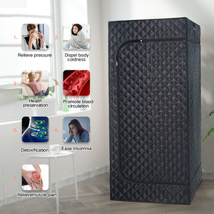 Portable Spa Sauna <span class=keywords><strong>Pod</strong></span> Lumière Rouge Sauna À Vapeur Tente Corps Complet Pliant 1 Personne Sauna Tente avec Chaise Pliable - Product Image 3
