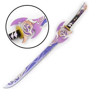 <span class=keywords><strong>Genshin</strong></span>-espada <span class=keywords><strong>Katana</strong></span> de bambú Raiden Shogun, juguete - Product Image 2