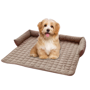 Cojín Rectangular para Mascotas de Otoño para Gatos y Perros - Cómodo, Suave, Cálido, Multifuncional, Diseño de Círculos Acolchados, Tipo Tela - Product Image 1