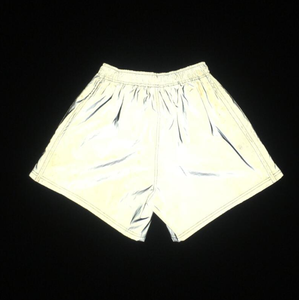 ナイトハイライト反射ショートパンツ女性用ファッショングレーヨガフィットネス反射ショーツ外交通交通交通交通交通交通交通スポーツ安全 - Product Image 1